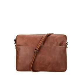 BloominBag Bloomsleeve Leeds 16"" Cognac Brown Hakiki Deri Laptop Ve Tablet Kılıfı
