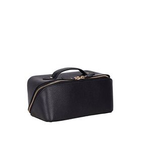 BloominBag Ella Terra Onyx Siyah Deri Makyaj Çantası