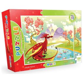 Blue Focus 100 Parça Puzzle Ejderha