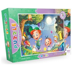 Blue Focus 100 Parça Puzzle Kelebek Avcıları