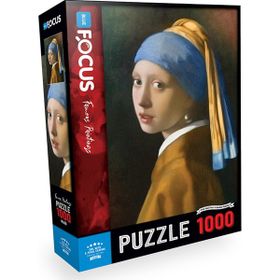 Blue Focus 1000 Parça İnci Küpeli Kız Puzzle