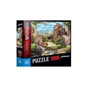 Blue Focus 1000 Parça Old Houses And Flowers Eski Evler Ve Çiçekler Puzzle