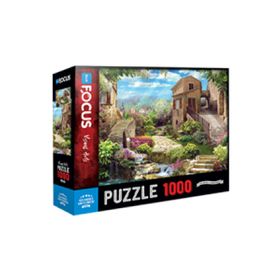 Blue Focus 1000 Parça Old Houses And Flowers Eski Evler Ve Çiçekler Puzzle