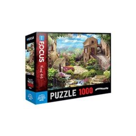 Blue Focus 1000 Parça Old Houses And Flowers Eski Evler Ve Çiçekler Puzzle