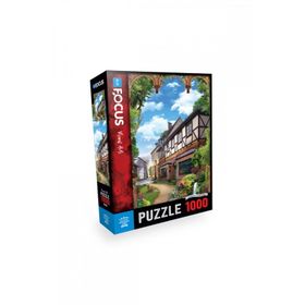 Blue Focus 1000 Parça Old Street And Arch With Flower Eski Cadde Ve Çiçekli Kemer Puzzle