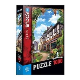 Blue Focus 1000 Parça Old Street And Arch With Flower Eski Cadde Ve Çiçekli Kemer Puzzle