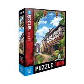 Blue Focus 1000 Parça Old Street And Arch With Flower Eski Cadde Ve Çiçekli Kemer Puzzle
