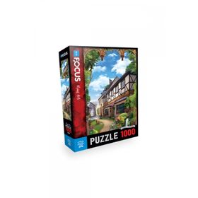 Blue Focus 1000 Parça Old Street And Arch With Flower Eski Cadde Ve Çiçekli Kemer Puzzle