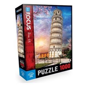 Blue Focus 1000 Parça Pisa Leaning Tower Pisa Kulesi Puzzle