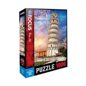 Blue Focus 1000 Parça Pisa Leaning Tower Pisa Kulesi Puzzle