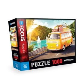 Blue Focus 1000 Parça Retro Minibüs Puzzle