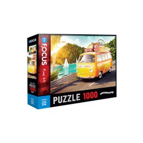 Blue Focus 1000 Parça Retro Minibüs Puzzle