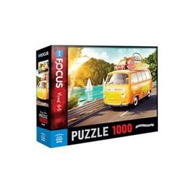 Blue Focus 1000 Parça Retro Minibüs Puzzle