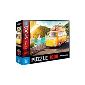 Blue Focus 1000 Parça Retro Minibüs Puzzle