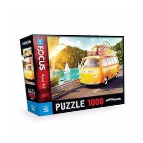 Blue Focus 1000 Parça Retro Minibüs Puzzle