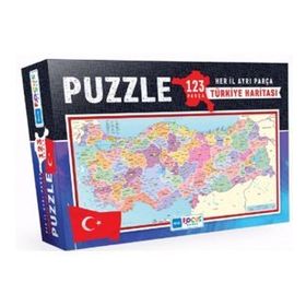Blue Focus 123 Parça Türkiye Haritası Kutulu Puzzle Her il Ayrı Parça Puzzle