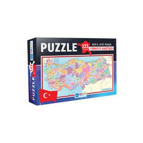 Blue Focus 123 Parça Türkiye Haritası Kutulu Puzzle Her il Ayrı Parça Puzzle