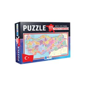 Blue Focus 123 Parça Türkiye Haritası Kutulu Puzzle Her il Ayrı Parça Puzzle