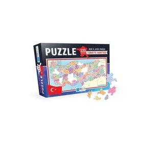 Blue Focus 123 Parça Türkiye Haritası Kutulu Puzzle Her il Ayrı Parça Puzzle