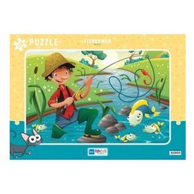 Blue Focus 130 Parça Çerçeveli Balıkçı Puzzle