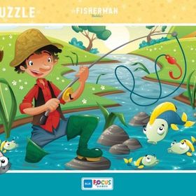 Blue Focus 130 Parça Çerçeveli Balıkçı Puzzle