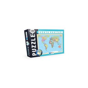 Blue Focus 200 Parça Dünya Haritası Puzzle
