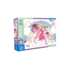 Blue Focus 24 Parça Cute Princess Sevimli Prenses Puzzle