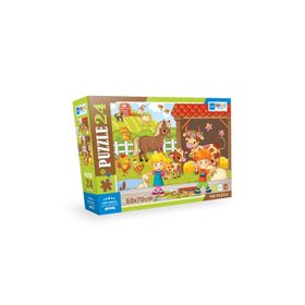 Blue Focus 24 Parça Yer Puzzle Farm Animals Çiftlik Hayvanları Puzzle