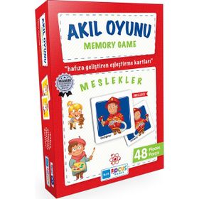 Blue Focus 48 Parça Memory Game Meslekler Akıl Oyunu