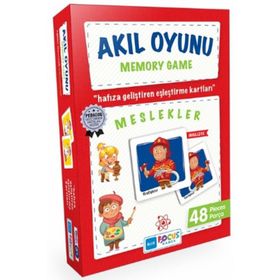 Blue Focus 48 Parça Memory Game Meslekler Akıl Oyunu