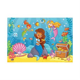 Blue Focus 50 Parça Mermaid Deniz Kızı Puzzle