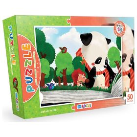 Blue Focus 50 Parça Puzzle Sevimli Panda