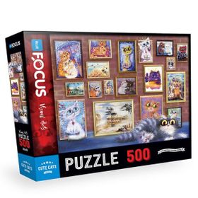 Blue Focus 500 Parça Cute Cats Sevimli Kediler Puzzle