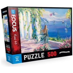 Blue Focus 500 Parça - Lonely Girl Puzzle