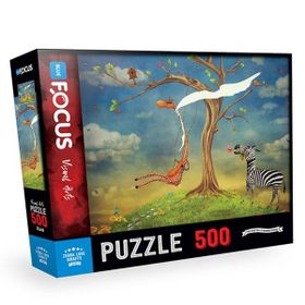 Blue Focus 500 Parça Zebra Love Giraffe Zebranın Aşkı Zürafa Puzzle