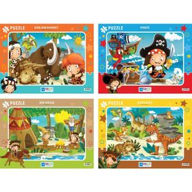 Blue Focus 72 Parça 4'lü Set Frame Puzzle