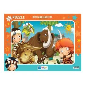 Blue Focus 72 Parça Dino ve Mamut Büyük Frame Erkek Çocuk Puzzle