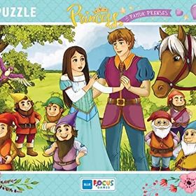 Blue Focus 72 Parça Kız Çocuk Pamuk Prenses Büyük Frame Puzzle