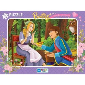 Blue Focus 72 Parça Kız Çocuk Pamuk Prenses Büyük Frame Puzzle