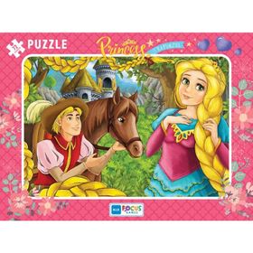 Blue Focus 72 Parça Kız Çocuk Pamuk Prenses Büyük Frame Puzzle