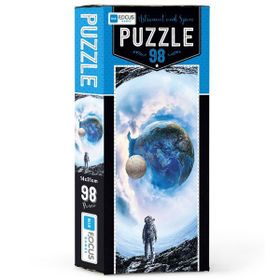Blue Focus Astronaut And Space 98 Parça Puzzle