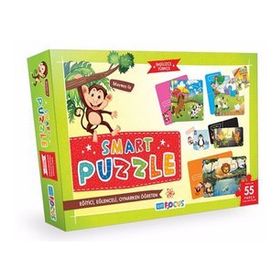 Blue Focus Baby Smart 55 Parça Puzzle