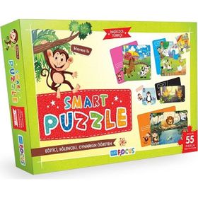 Blue Focus Baby Smart 55 Parça Puzzle