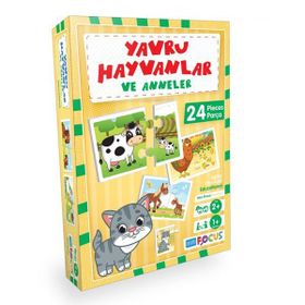 Blue Focus BF152 Yavru Hayvanlar ve Anneler Puzzle