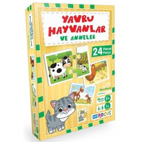 Blue Focus BF152 Yavru Hayvanlar ve Anneler Puzzle