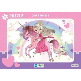 Blue Focus BF247 Sevimli Prenses 30 Parça Frame Puzzle