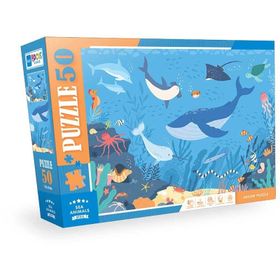 Blue Focus BF312 Sea Animals Deniz Hayvanları 50 Parça Puzzle