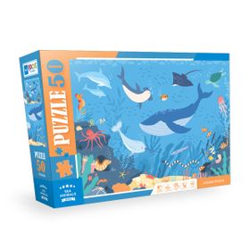Blue Focus BF312 Sea Animals Deniz Hayvanları 50 Parça Puzzle