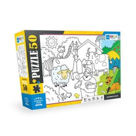 Blue Focus BF382 Neşeli Çiftlik 50 Parça Boyanabilir Puzzle