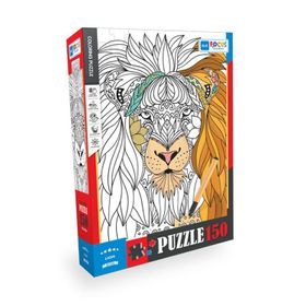 Blue Focus BF386 Aslan 150 Parça Boyanabilir Puzzle
